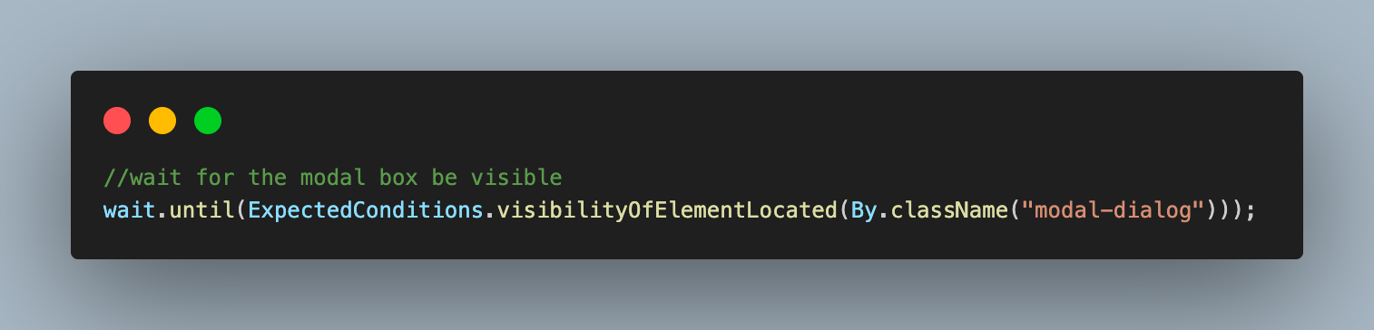 explicit wait object created in BaseTest. explicit wait object created in BaseTest.