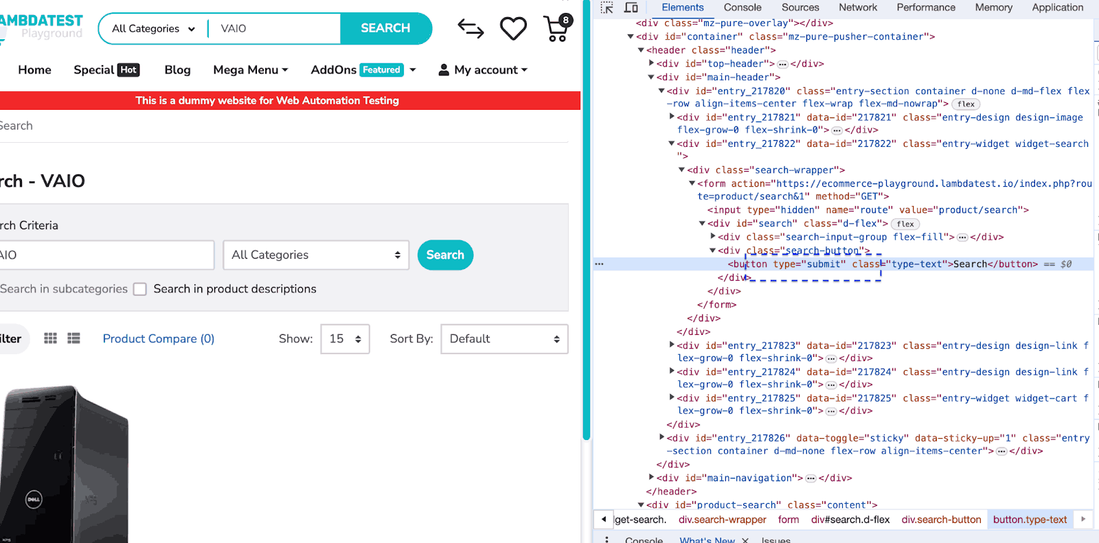 function targets the Submit button(s) function targets the Submit button(s)