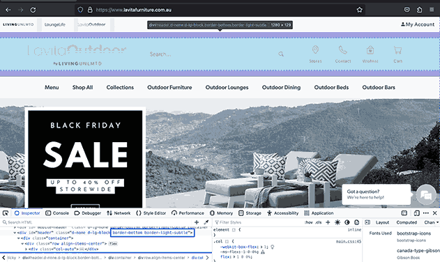 same pattern is repeated with the last section and the footer