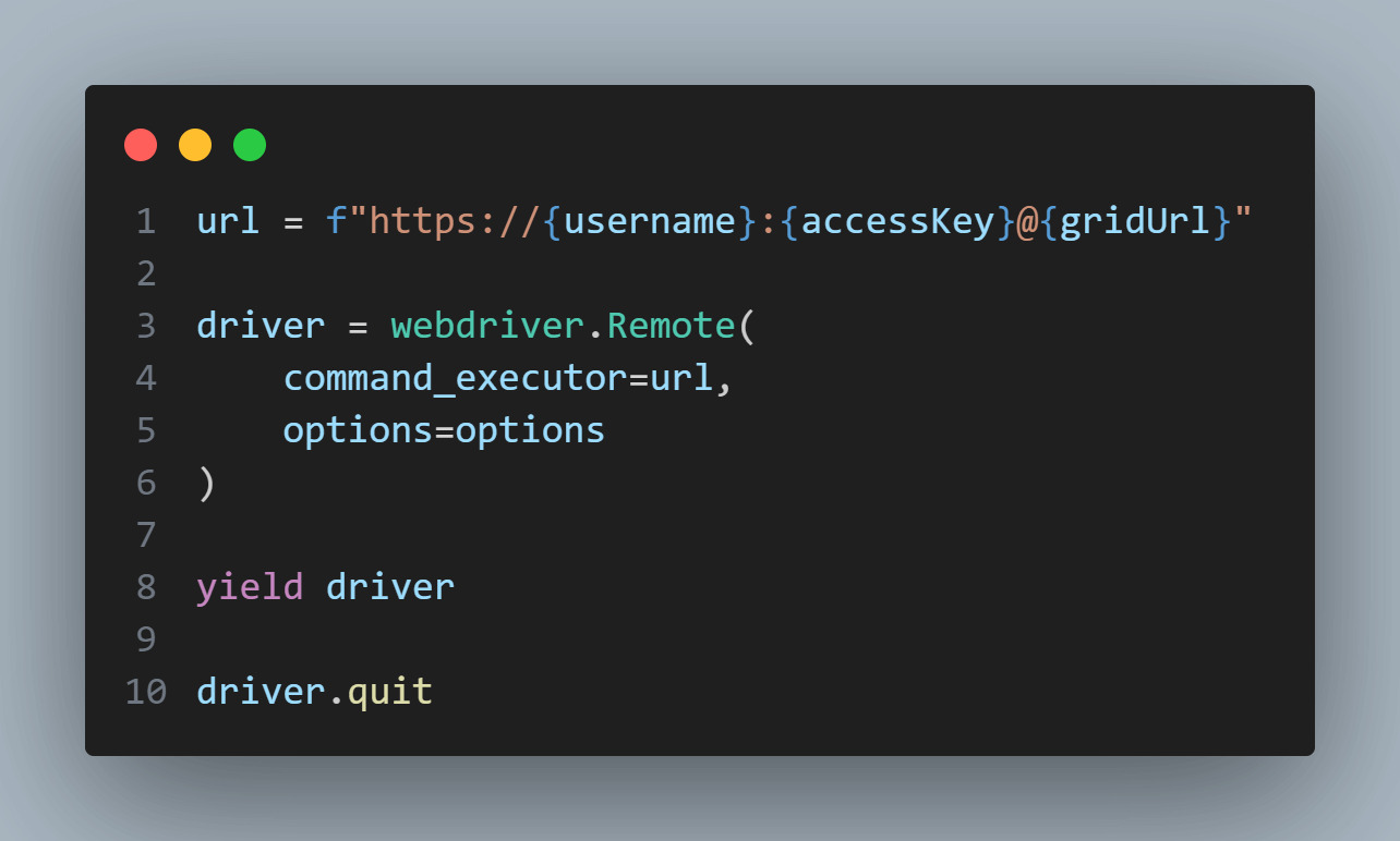 specified configuration