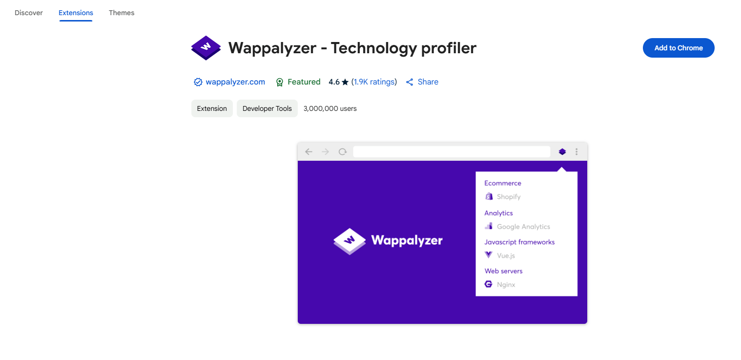 wappalyzer wappalyzer