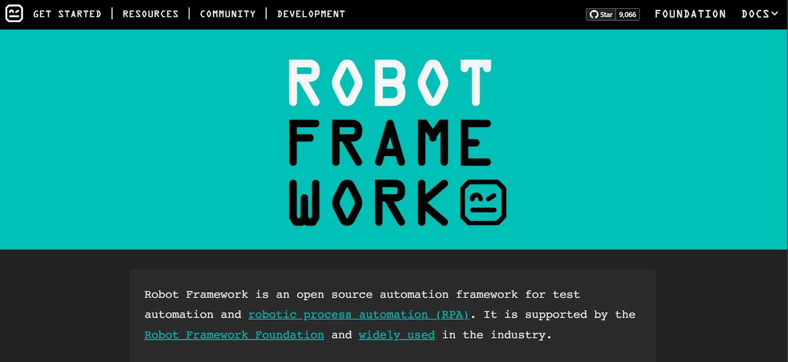 Robot Framework Robot Framework