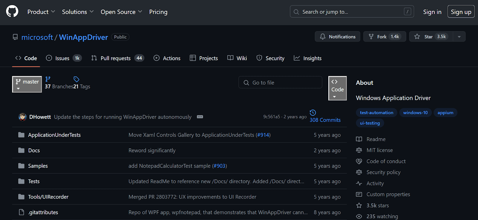 WinAppDriver WinAppDriver