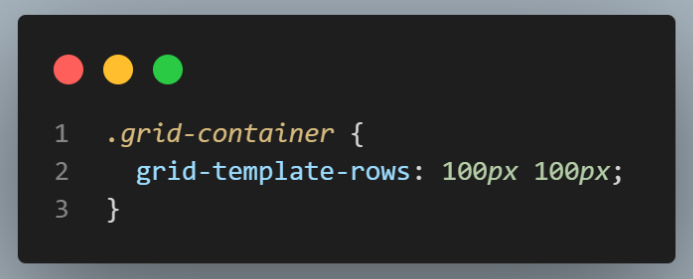 create a grid with two rows of 100-px height create a grid with two rows of 100-px height