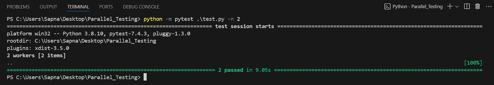  number of threads that will run in parallel to execute testing