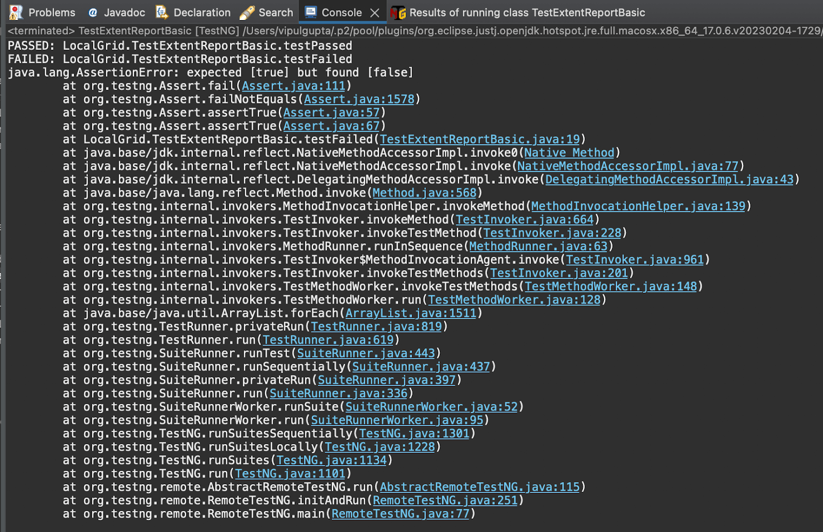 Executing the above code Executing the above code