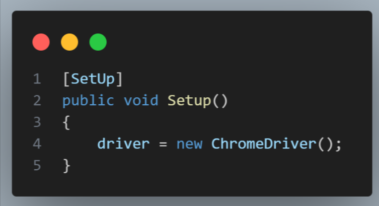 NUnit SetUp attribute NUnit SetUp attribute