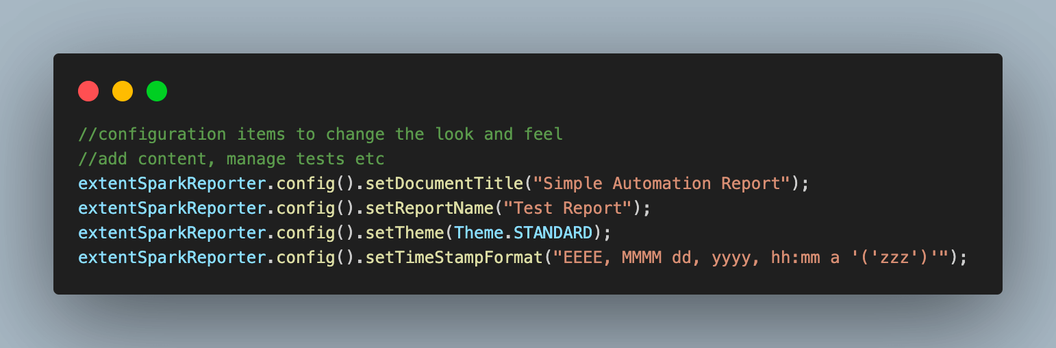 Update the configuration values Update the configuration values