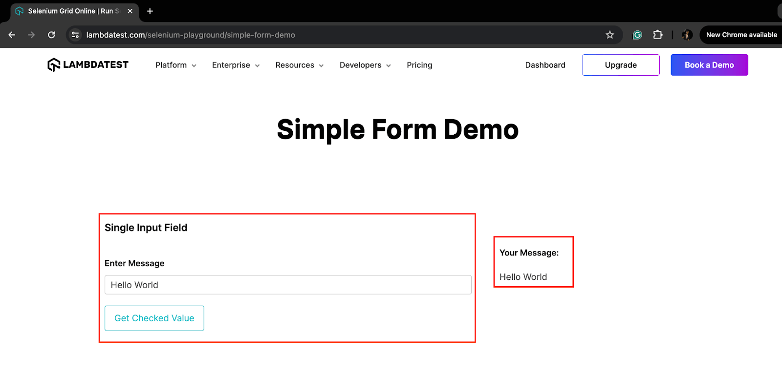 form demo form demo