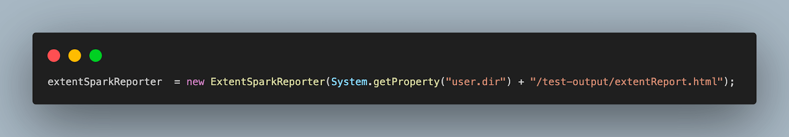 location for the generated HTML report location for the generated HTML report
