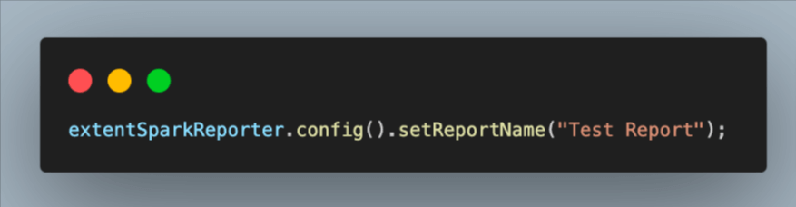 set the report name set the report name
