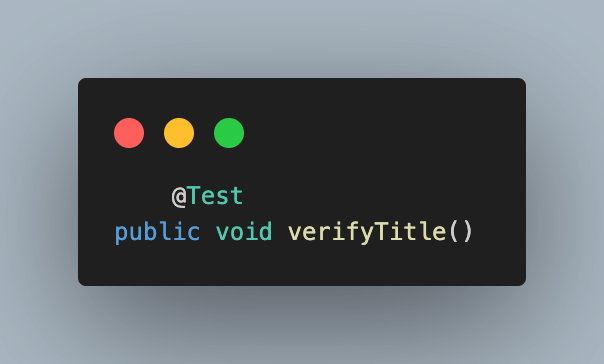 verifyTitle() verifyTitle()