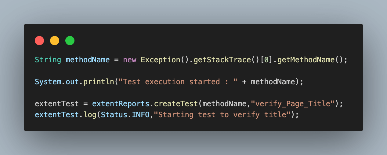 Extent Reports by creating a new test Extent Reports by creating a new test