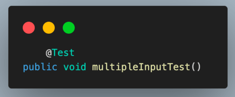multipleInputTest() multipleInputTest()