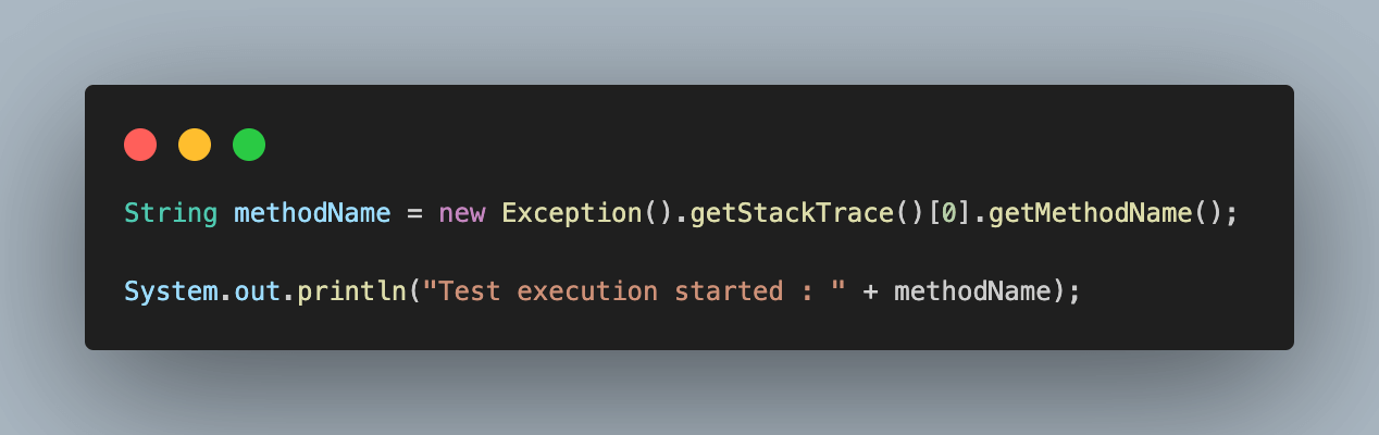 Fetch and store the test class name Fetch and store the test class name