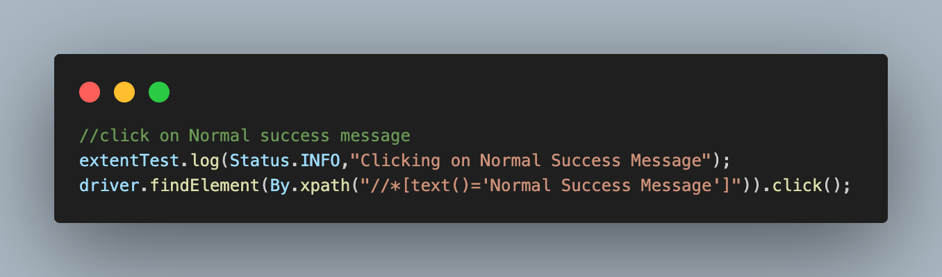Normal Success Message alert button Normal Success Message alert button