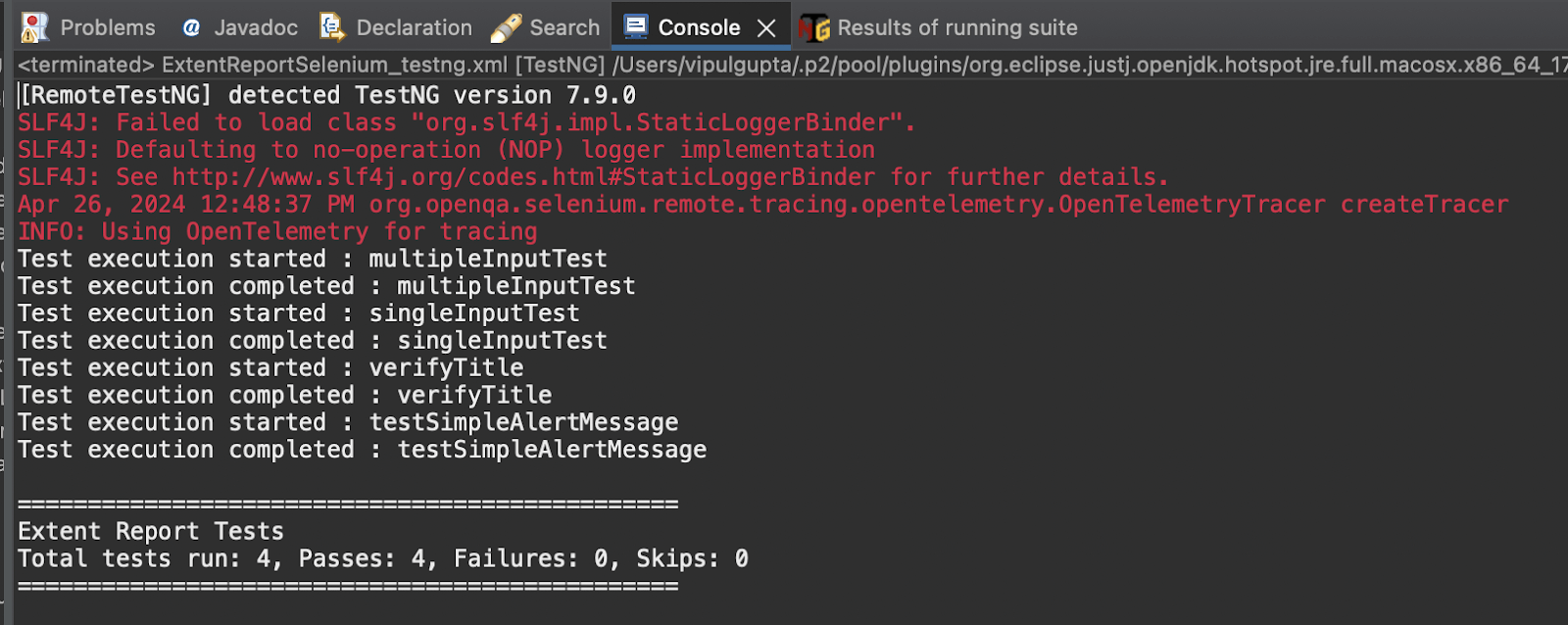 Executing the above XML would give results Executing the above XML would give results