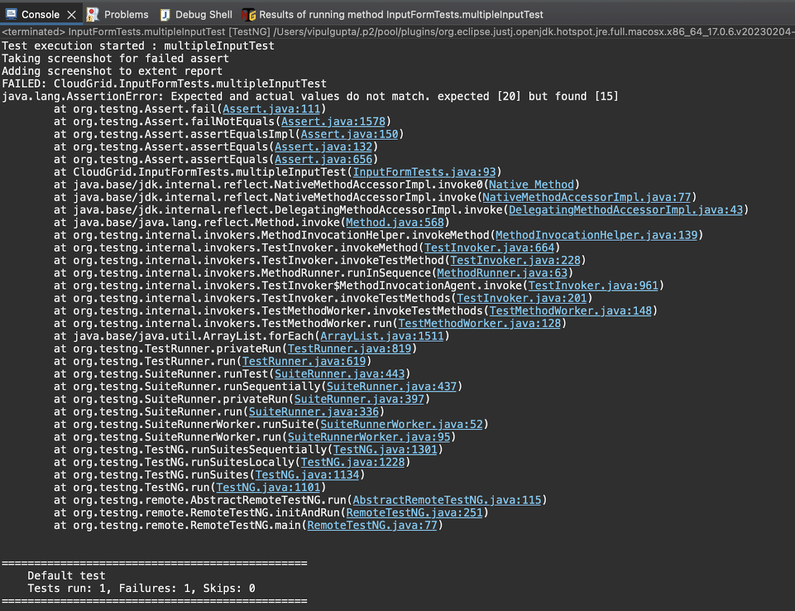 Test Execution: Test Execution: