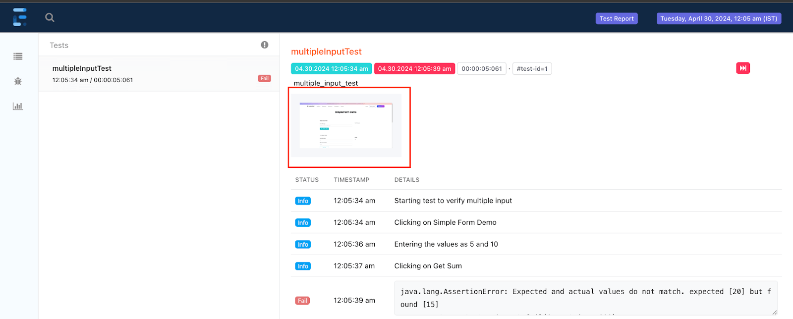 Extent Report Extent Report