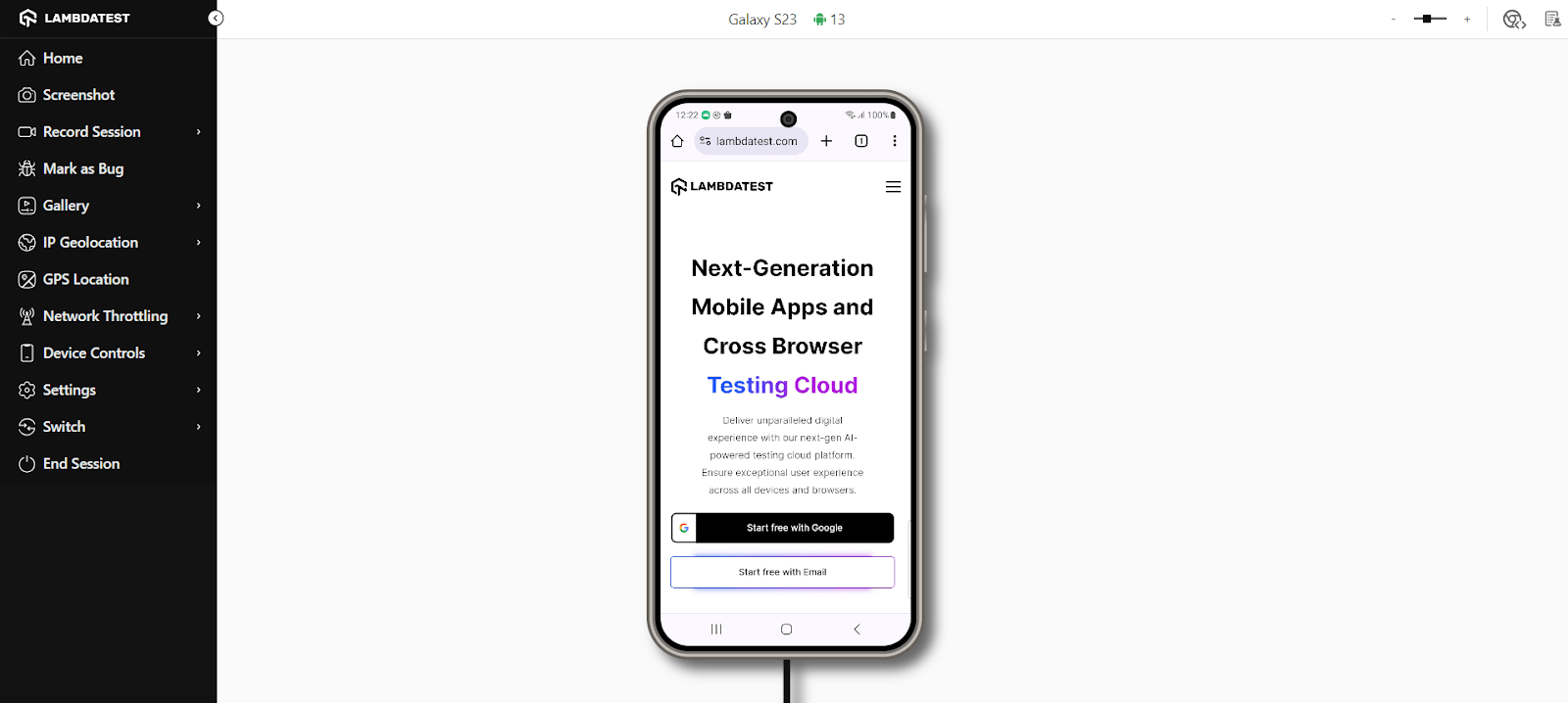 Mobile Website