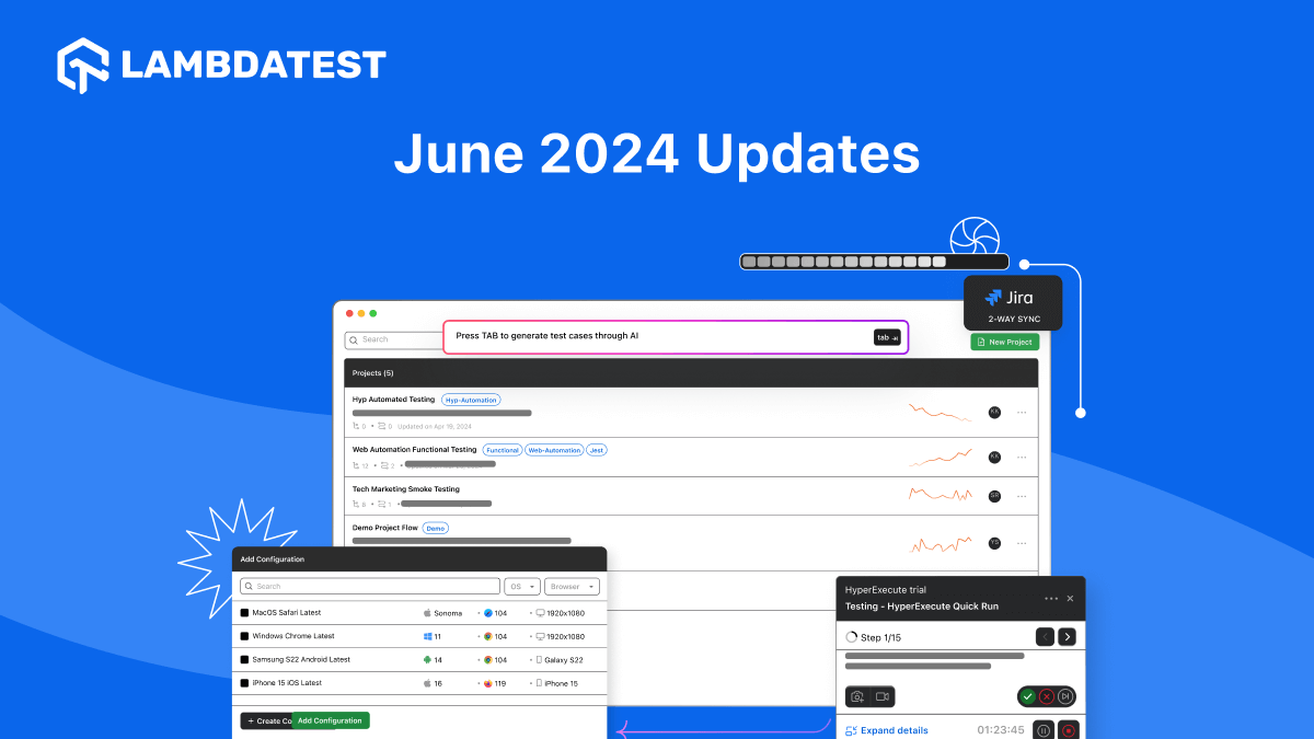 June’24 Updates: AI-Native Test Manager, AI CoPilot Dashboard, and More | TestMu AI (Formerly LambdaTest)