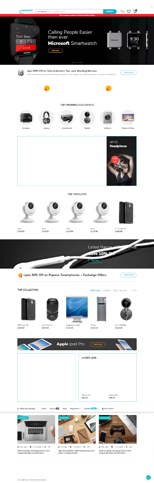 screenshot is captured on executing the test screenshot is captured on executing the test