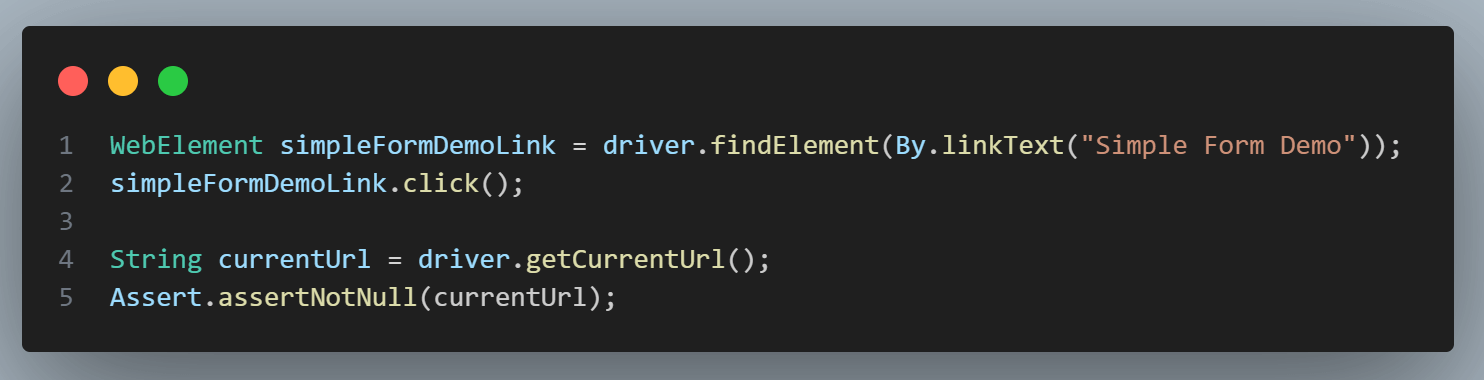getCurrentUrl() method getCurrentUrl() method