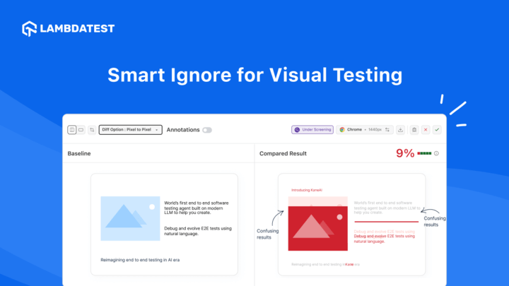 Smart Ignore for Visual Testing: Focus on What Matters Most | TestMu AI (Formerly LambdaTest)