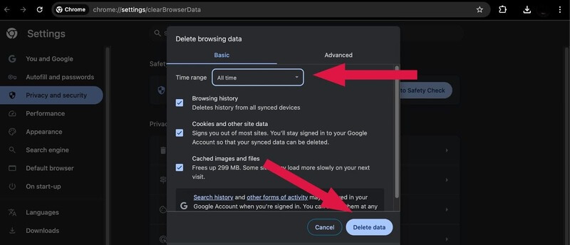 Clear Browser Cache in Google Chrome2 Clear Browser Cache in Google Chrome2