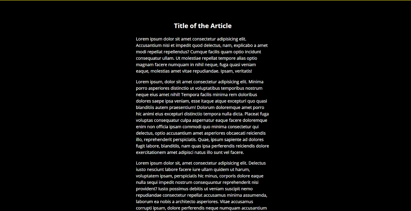 title of the article title of the article