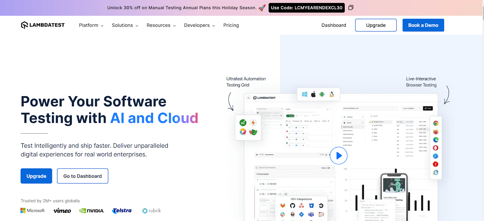 LambdaTest is an AI-native test orchestration