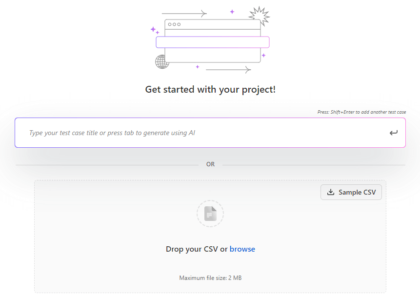 MyFirstProject) to start creating test cases MyFirstProject) to start creating test cases