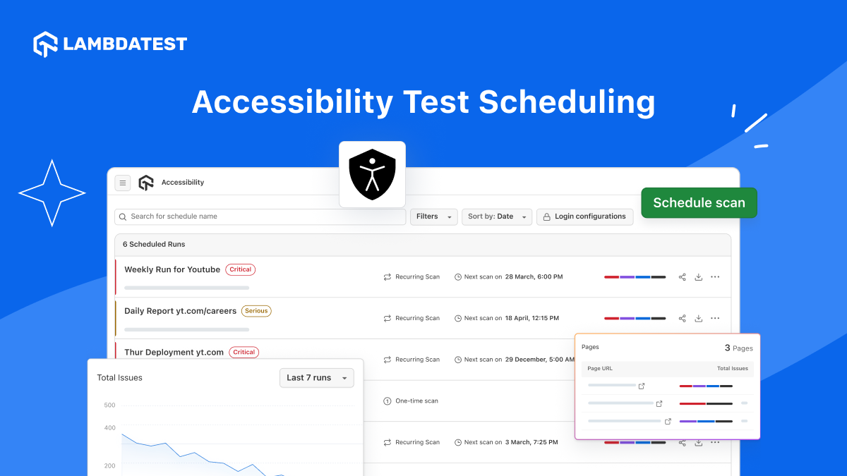 Accessibility Test Scheduling: Automate Checks and Focus on What Matters | TestMu AI (Formerly LambdaTest)