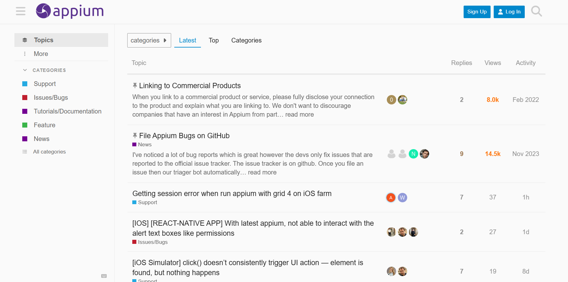 Appium Community home page