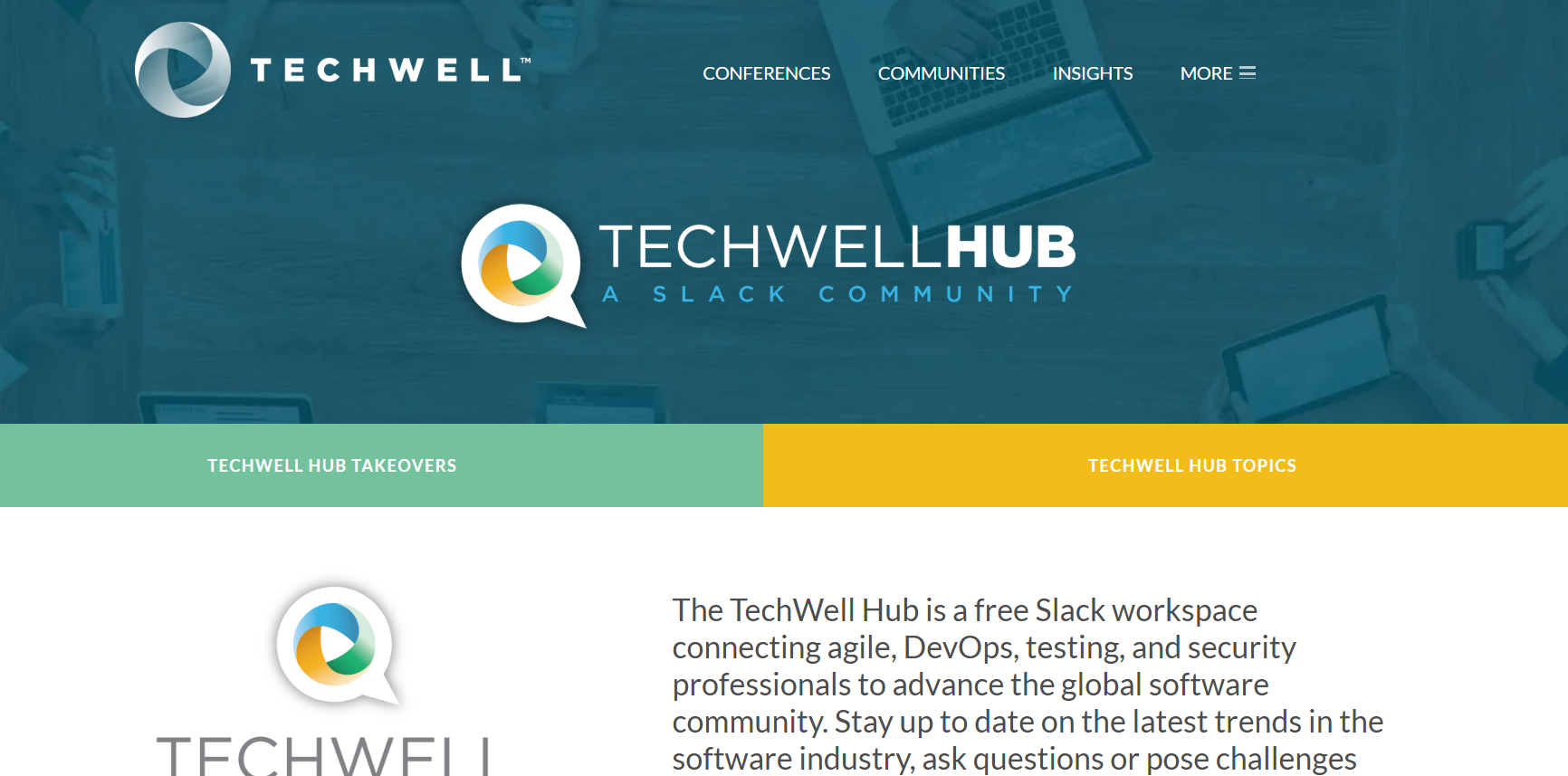 TechWell Hub Community home page