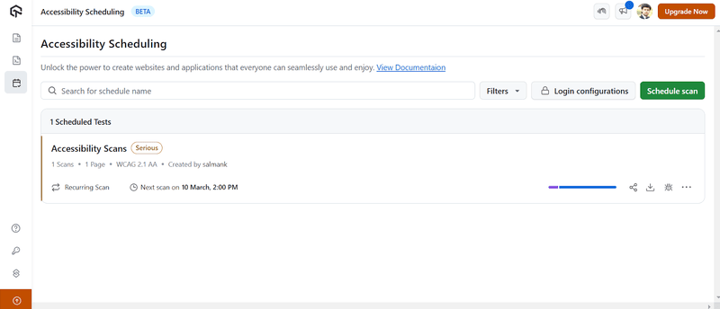 Accessibility Scheduling