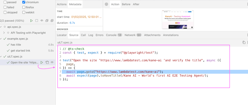 Source, Call, and Log