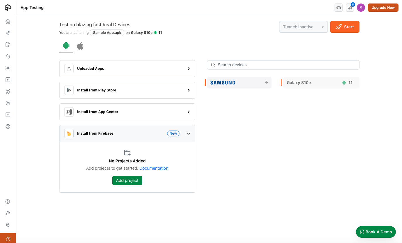 Test Firebase Mobile Apps on Real Devices