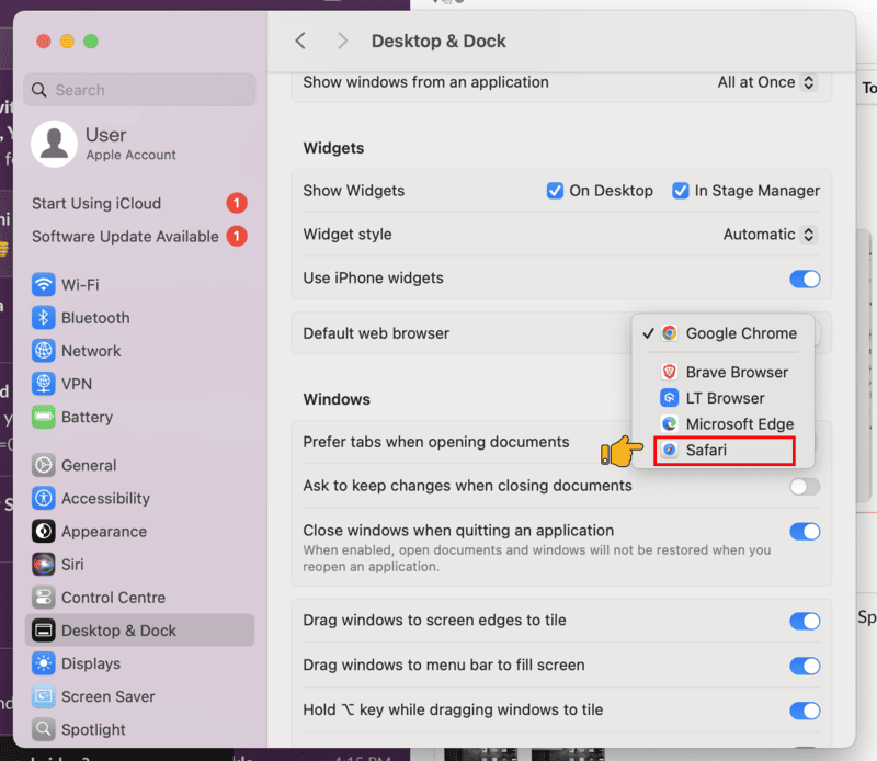 safari as default browser tutorial