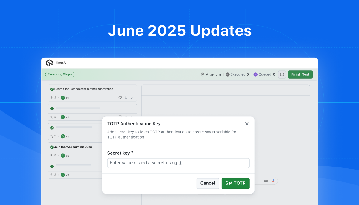 June'25 Updates: AI-Native Test Case Generator, Mobile Accessibility Testing, and More! | TestMu AI (Formerly LambdaTest)