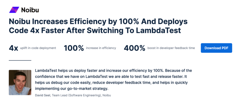 Noibu gained 100% efficiency increase