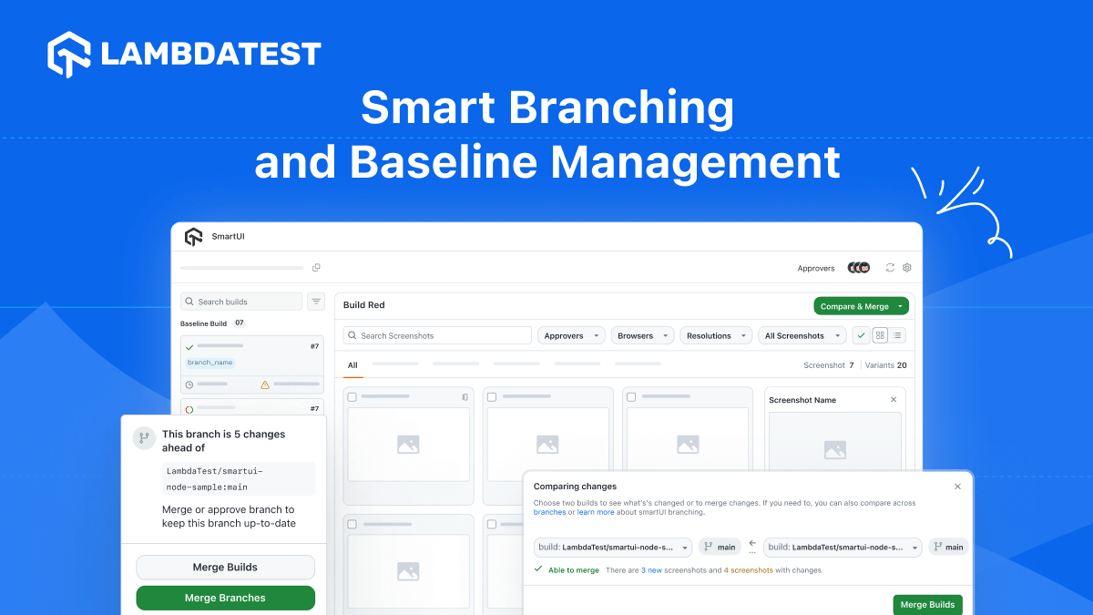 Smart Branching and Baseline Management: Transforming Visual Testing Workflows | TestMu AI (Formerly LambdaTest)
