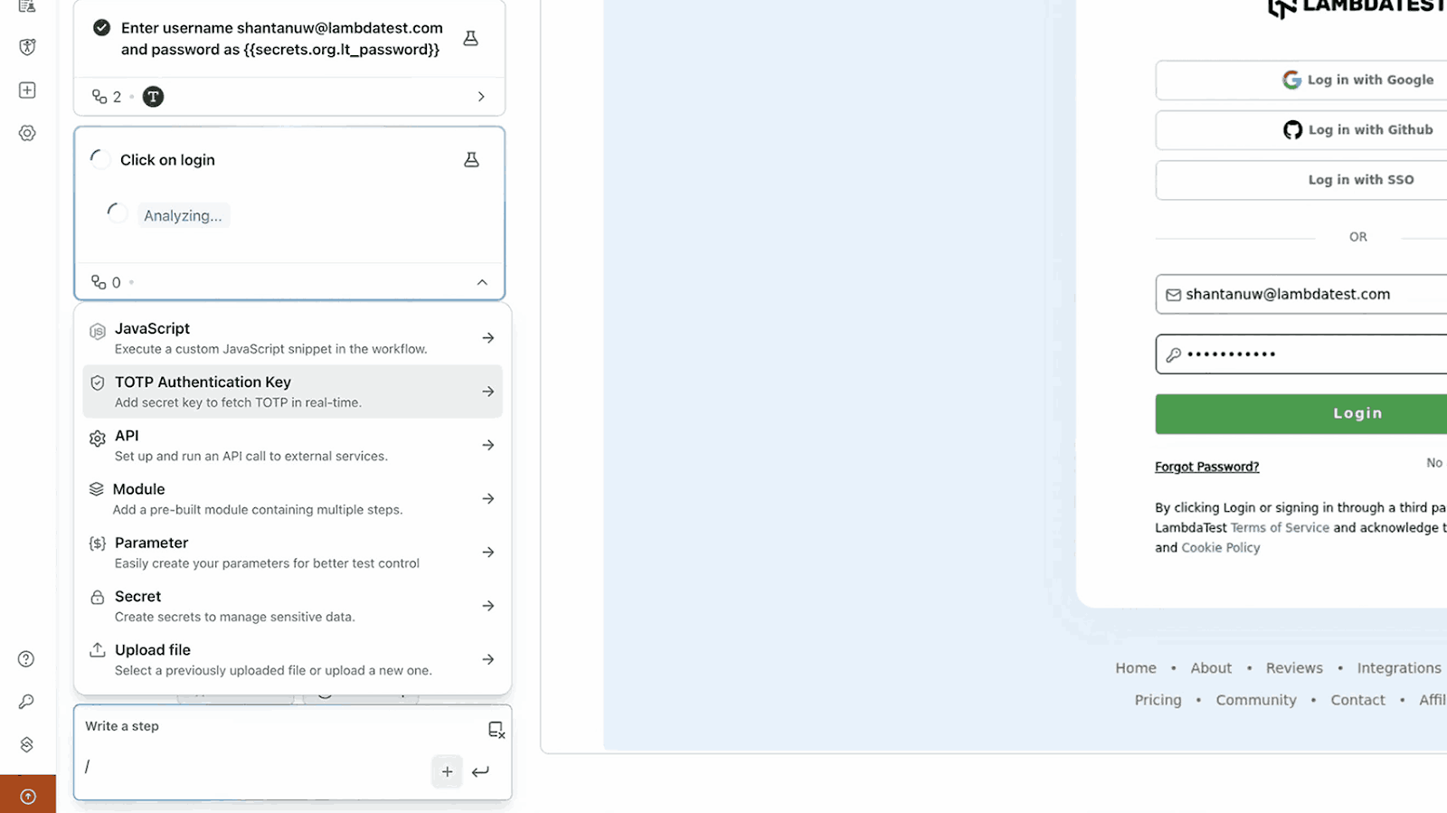 TOTP authentication in KaneAI