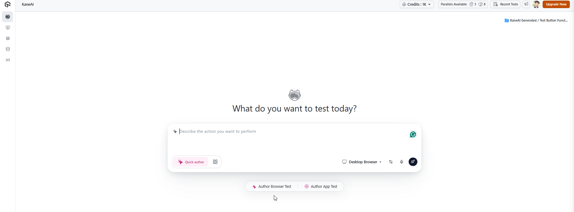 KaneAI Web Agent KaneAI Web Agent