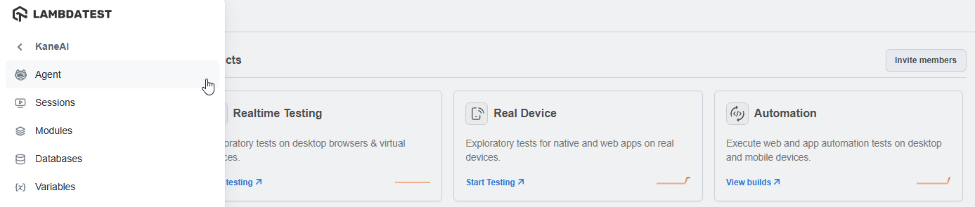 LambdaTest Console LambdaTest Console