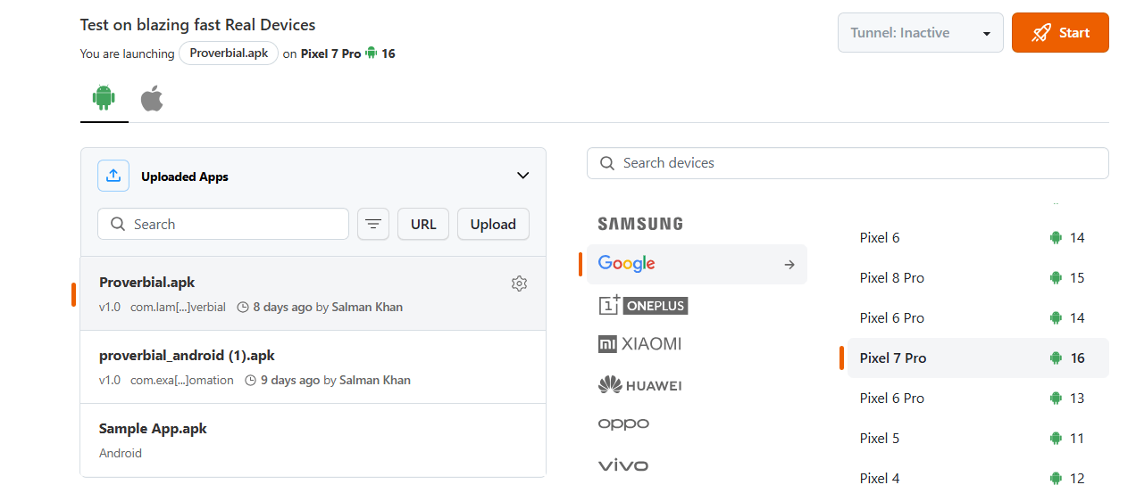 test on the latest version of Android 