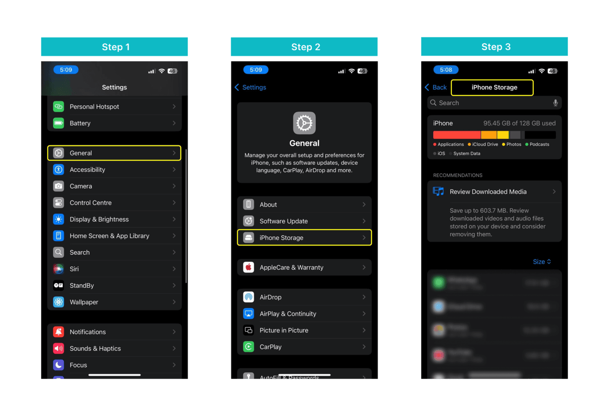 Available Storage Space
