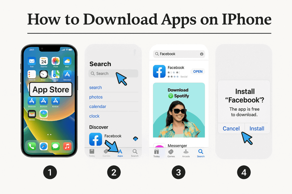 How to download apps on Iphone