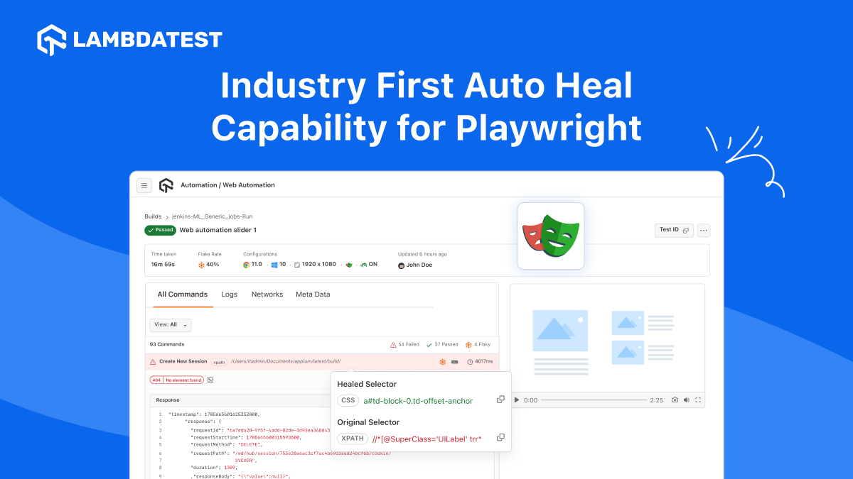 Industry First Playwright Auto Heal on TestMu AI (Formerly LambdaTest)