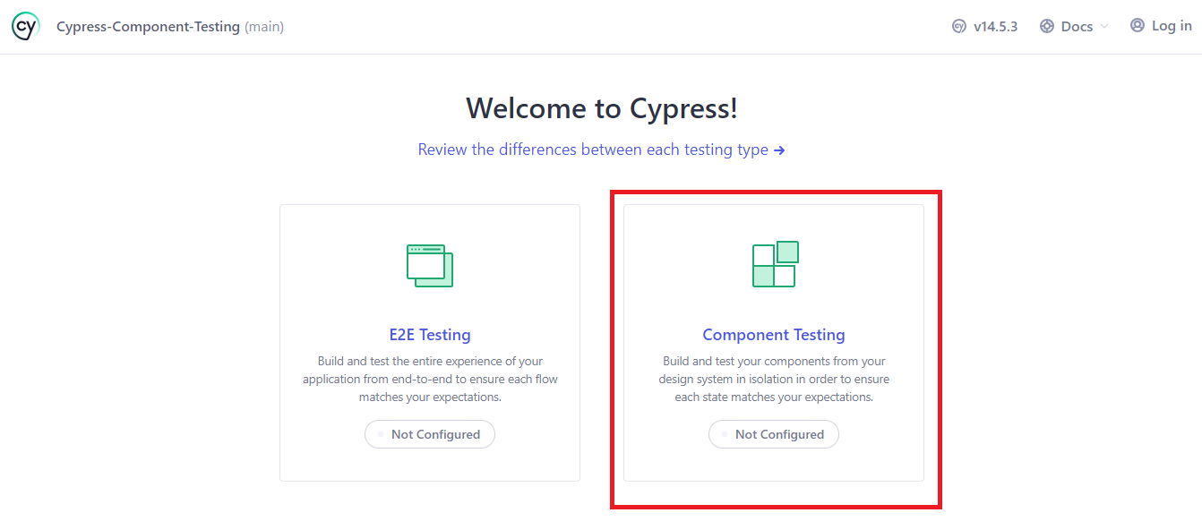 Select Component Testing